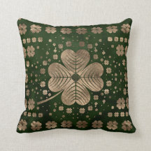 Golden Irish Shamrock four-leaf klaver