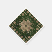 Golden Irish Shamrock four-leaf klaver Servet (Hoek)