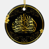 Golden Islam Car Dangle Keramisch Ornament (Voorkant)