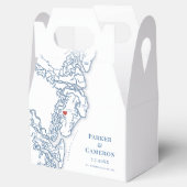 Golden Isles Georgia Kaart Elegante bruiloft Bedankdoosjes (Geopend)