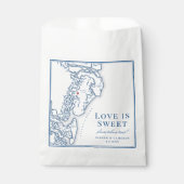 Golden Isles of Georgia Kaart Bruiloft Bedankzakje (Voorkant)