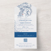 Golden Isles of Georgia Kaart Elegante bruiloft (Binnen)