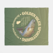Golden Isles (roodbaars) Fleece Deken (Voorkant (Horizontaal))
