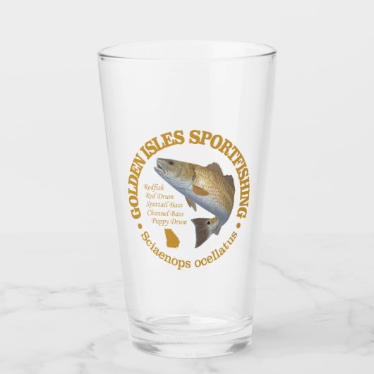 Golden Isles (roodbaars) Glas (Voorkant)