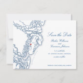 Golden Isles St. Simons Georgia Kaart De datum ops (Voorkant)