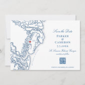 Golden Isles St Simons Georgia Kaart De datum opsl (Voorkant)