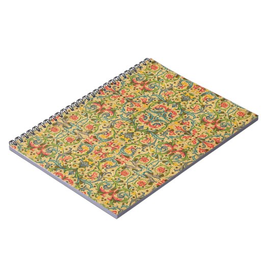 Golden Italiaans Arabesque Pattern Notitieboek (Linkerzijde)