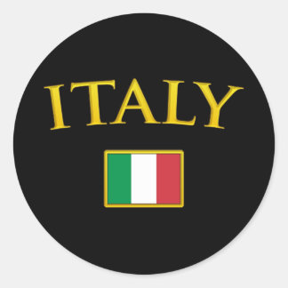 Golden Italië Ronde Sticker