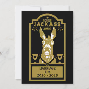 Golden Jackass Award Bedankkaart