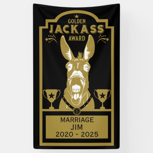 Golden Jackass Award Spandoek (Verticaal)