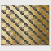 Golden Jacob's Ladder met Oosterse Fans Cadeaupapier (Vlak)