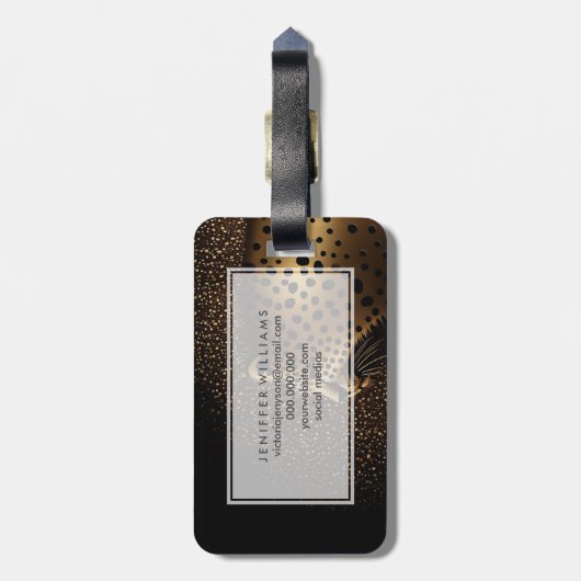 Golden Jaguar Pattern           Bagagelabel (Achterkant verticaal)