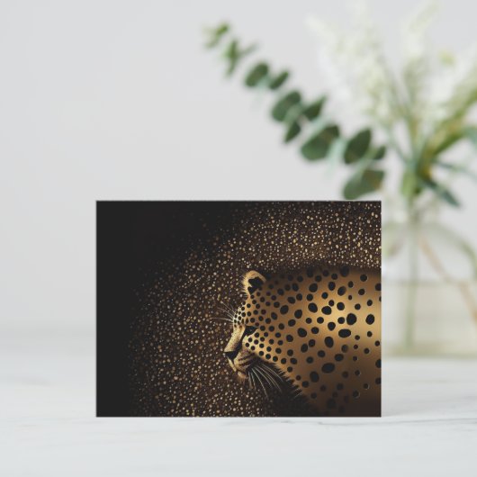 Golden Jaguar Pattern Briefkaart (Staand voorkant)