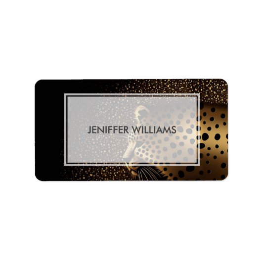 Golden Jaguar Pattern Etiket (Voorkant)