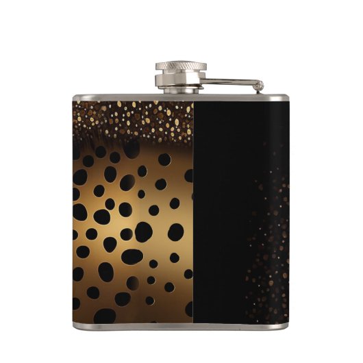 Golden Jaguar Pattern Heupfles (Achterkant)