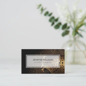 Golden Jaguar Pattern Visitekaartje (Staand voorkant)