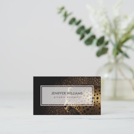 Golden Jaguar Pattern           Visitekaartje (Staand voorkant)