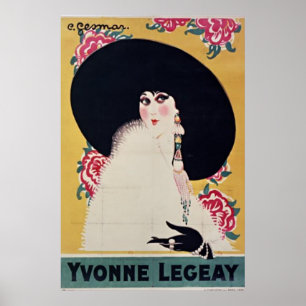 Golden Jazz Age Yvonne Legeay door Gesmar Poster