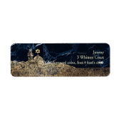Golden Jerusalem Midnight Blue Marble Label (Voorkant)