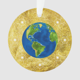 Golden Jesse Tree Wereldbol Ornament