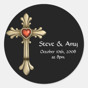 Golden Jeweled Cross Stickers 18