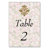 Golden Jeweled Floral Wedding Kaart (Voorkant)