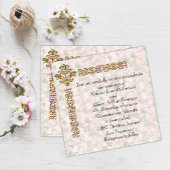 Golden Jeweled Floral Wedding Kaart