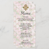 Golden Jeweled Floral Wedding Menu (Voorkant / Achterkant)