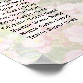 Golden Jeweled Floral Wedding Reception Seating Poster (Hoek)