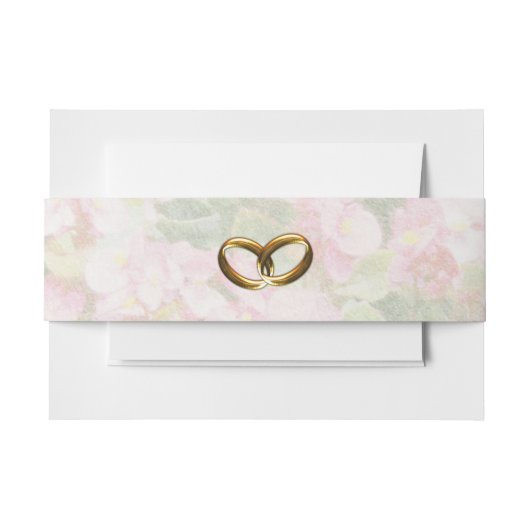 Golden Jeweled Floral Wedding Uitnodigingen Wikkel (Voorkant Voorbeeld)