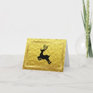Golden Jewish reindeer Funny Chrismukkah Card Kaart