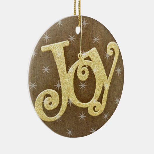 Golden Joy kerstversiering Keramisch Ornament (Rechts)