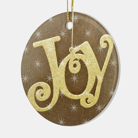 Golden Joy kerstversiering Keramisch Ornament (Links)
