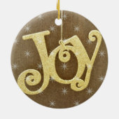 Golden Joy kerstversiering Keramisch Ornament (Achterkant)