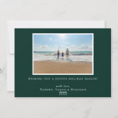 Golden JOY Modern Photo Holiday Card Feestdagenkaart (Achterkant)