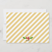 Golden Joyeux Noel Merry kerstfoto Feestdagenkaart (Achterkant)