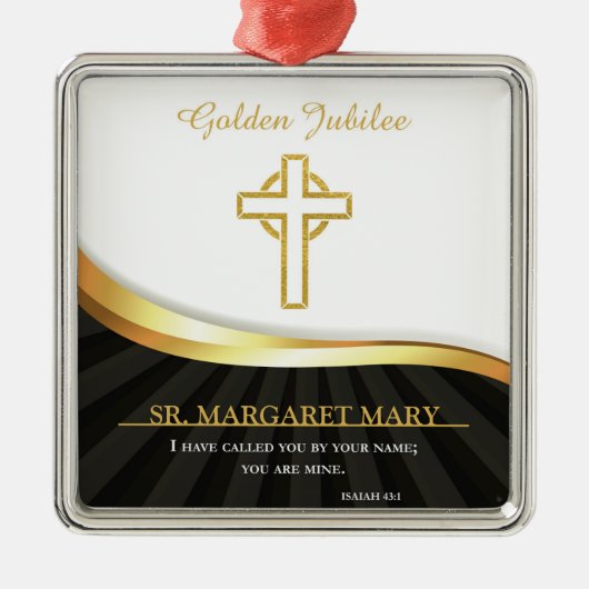 Golden Jubilee of Religious Life, 50 jaar Metalen Ornament (Voorkant)