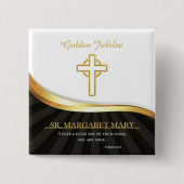 Golden Jubilee of Religious Life, 50 jaar Vierkante Button 5,1 Cm (Voorkant)
