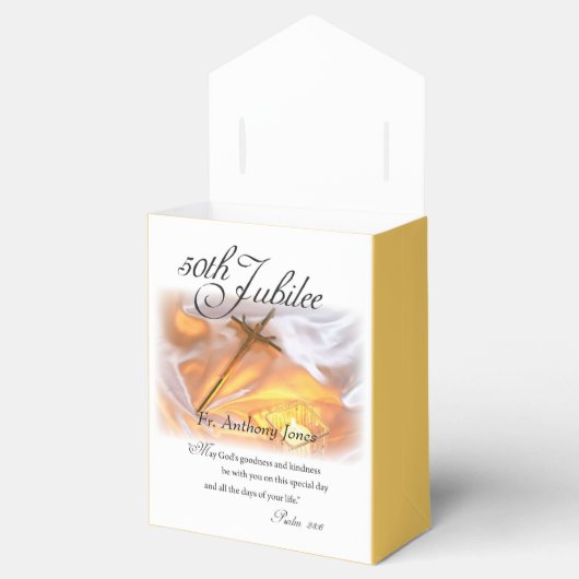 Golden Jubilee Religious Life, Cross Candle Bedankdoosjes (Geopend)