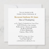 Golden Jubilee Religious Life, Cross Candle Kaart (Achterkant)