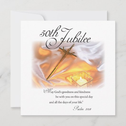 Golden Jubilee Religious Life, Cross Candle Kaart (Voorkant)