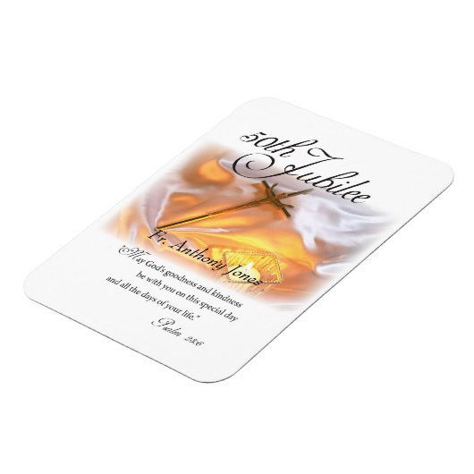 Golden Jubilee Religious Life, Cross Candle Magneet (Linkerzijde)