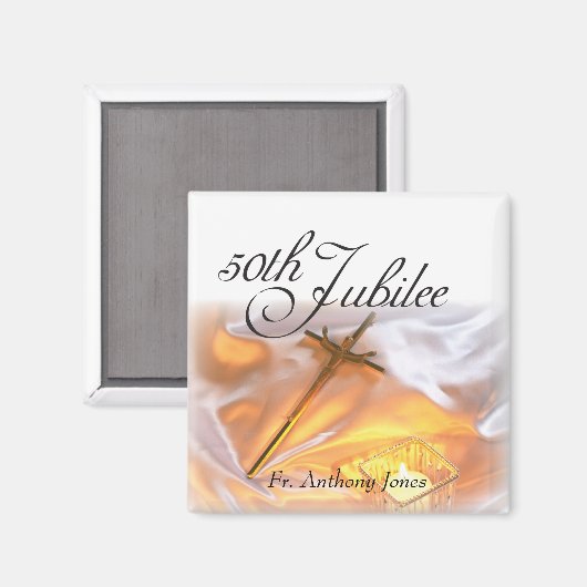 Golden Jubilee Religious Life, Cross Candle Magneet (Voorkant / Achterkant)