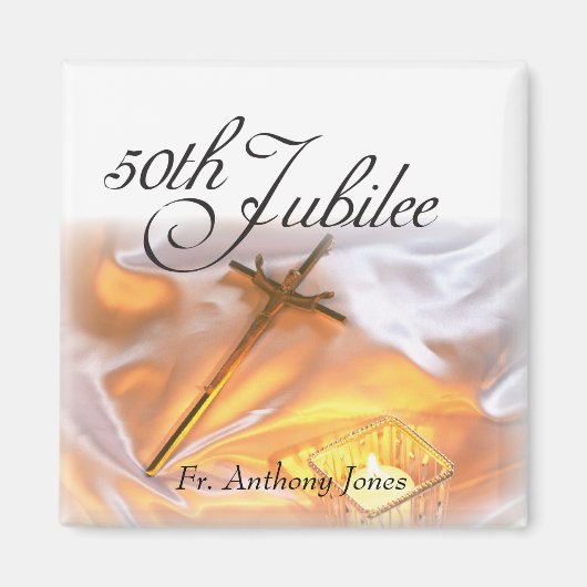 Golden Jubilee Religious Life, Cross Candle Magneet (Voorkant)