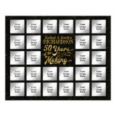 Golden Jubileum 26 Foto Collage, Gold Confetti Foto Afdruk (Voorkant)