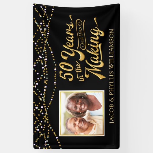 Golden Jubileum | 50 JAAR IN DE MAKING-foto Spandoek (Verticaal)