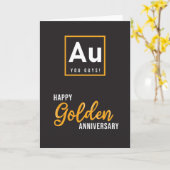 Golden Jubileum 50 jaar Kaart - Fun Element (Gele Bloem)