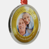 Golden Jubileum | 50 jaar Keepasfoto Metalen Ornament (Rechts)