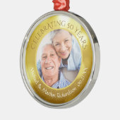 Golden Jubileum | 50 jaar Keepasfoto Metalen Ornament (Links)