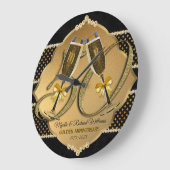 Golden Jubileum 50th Wedding Champagne Toast Grote Klok (Hoek)